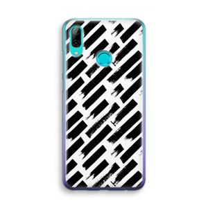 CaseCompany Zwarte vegen: Huawei P Smart (2019) Transparant Hoesje