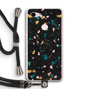 CaseCompany Terrazzo N°10: Pixel 3 XL Transparant Hoesje met koord