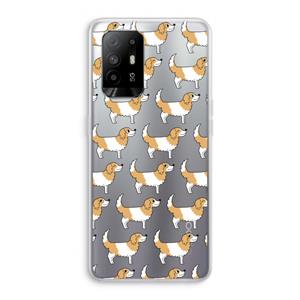 CaseCompany Doggy: Oppo A94 5G Transparant Hoesje