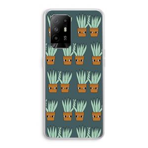 CaseCompany Sansevieria: Oppo A94 5G Transparant Hoesje