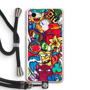 CaseCompany No Rules: Pixel 3 XL Transparant Hoesje met koord