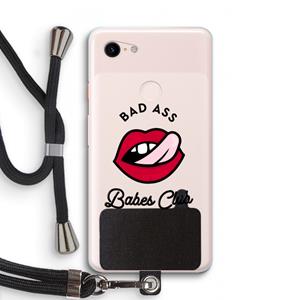 CaseCompany Badass Babes Club: Pixel 3 XL Transparant Hoesje met koord