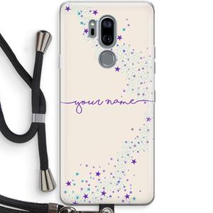 CaseCompany Sterren: LG G7 Thinq Transparant Hoesje met koord