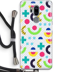 CaseCompany 8-bit N°1: LG G7 Thinq Transparant Hoesje met koord