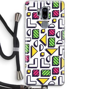 CaseCompany 8-bit N°4: LG G7 Thinq Transparant Hoesje met koord
