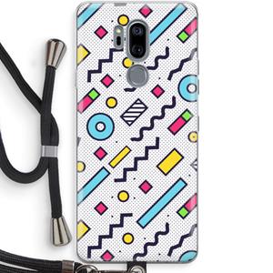 CaseCompany 8-bit N°8: LG G7 Thinq Transparant Hoesje met koord