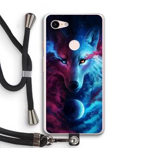 CaseCompany Where Light And Dark Meet: Pixel 3 XL Transparant Hoesje met koord