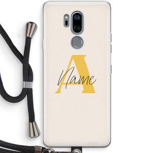 CaseCompany Amber Script: LG G7 Thinq Transparant Hoesje met koord