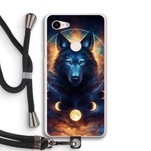 CaseCompany Wolf Dreamcatcher: Pixel 3 XL Transparant Hoesje met koord