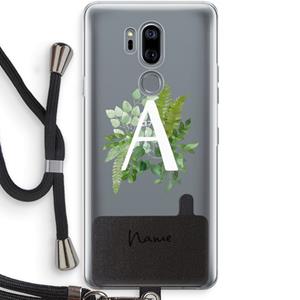 CaseCompany Green Brush: LG G7 Thinq Transparant Hoesje met koord