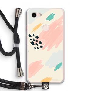 CaseCompany Sunday Chillings: Pixel 3 XL Transparant Hoesje met koord