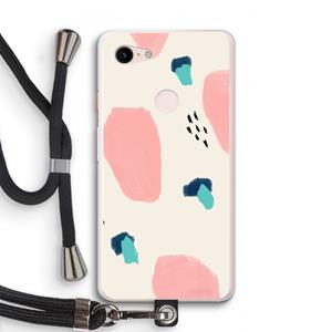 CaseCompany Monday Surprise: Pixel 3 XL Transparant Hoesje met koord
