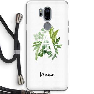 CaseCompany Green Brush: LG G7 Thinq Transparant Hoesje met koord