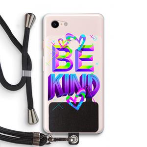 CaseCompany Be Kind: Pixel 3 XL Transparant Hoesje met koord