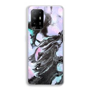 CaseCompany Pastel zwart: Oppo A94 5G Transparant Hoesje