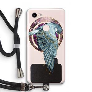 CaseCompany Golden Falcon: Pixel 3 XL Transparant Hoesje met koord