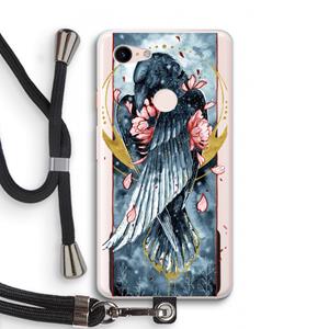 CaseCompany Golden Raven: Pixel 3 XL Transparant Hoesje met koord