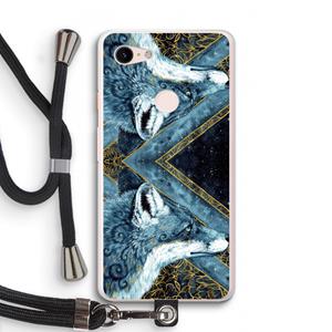 CaseCompany Golden Fox: Pixel 3 XL Transparant Hoesje met koord
