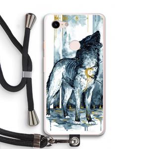 CaseCompany Bleeding Soul: Pixel 3 XL Transparant Hoesje met koord