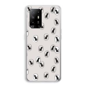 CaseCompany Miauw: Oppo A94 5G Transparant Hoesje