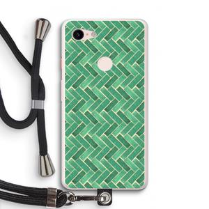CaseCompany Moroccan tiles 2: Pixel 3 XL Transparant Hoesje met koord