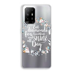 CaseCompany Diamonds: Oppo A94 5G Transparant Hoesje