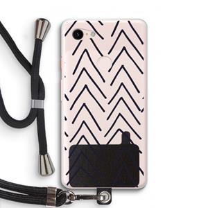 CaseCompany Marrakech Arrows: Pixel 3 XL Transparant Hoesje met koord