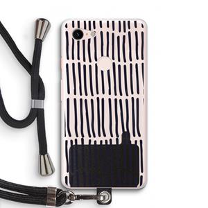 CaseCompany Moroccan stripes: Pixel 3 XL Transparant Hoesje met koord