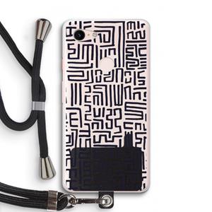 CaseCompany Moroccan Print: Pixel 3 XL Transparant Hoesje met koord