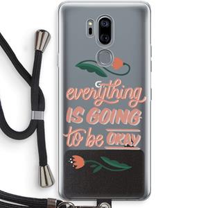 CaseCompany Optimistic flower girl: LG G7 Thinq Transparant Hoesje met koord