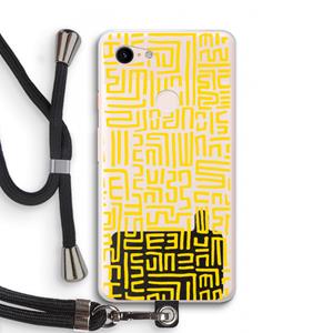 CaseCompany Majorelle Blue Print: Pixel 3 XL Transparant Hoesje met koord