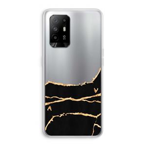 CaseCompany Gouden marmer: Oppo A94 5G Transparant Hoesje