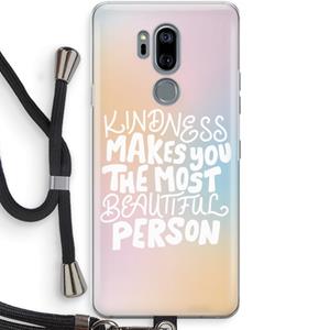 CaseCompany The prettiest: LG G7 Thinq Transparant Hoesje met koord