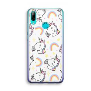 CaseCompany Rainbow Unicorn: Huawei P Smart (2019) Transparant Hoesje