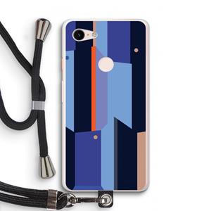 CaseCompany Gestalte 3: Pixel 3 XL Transparant Hoesje met koord