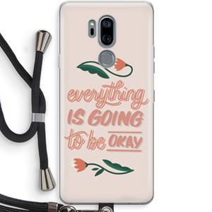 CaseCompany Optimistic flower girl: LG G7 Thinq Transparant Hoesje met koord