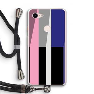 CaseCompany Gestalte 4: Pixel 3 XL Transparant Hoesje met koord