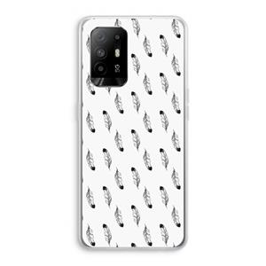 CaseCompany Pluimen: Oppo A94 5G Transparant Hoesje