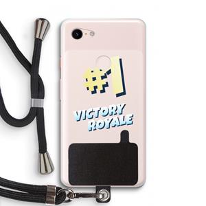CaseCompany Victory Royale: Pixel 3 XL Transparant Hoesje met koord