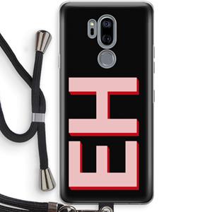 CaseCompany Monogram: LG G7 Thinq Transparant Hoesje met koord