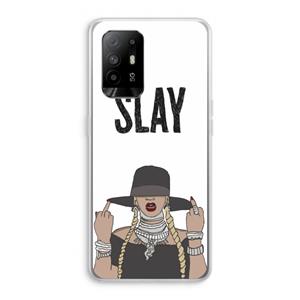 CaseCompany Slay All Day: Oppo A94 5G Transparant Hoesje