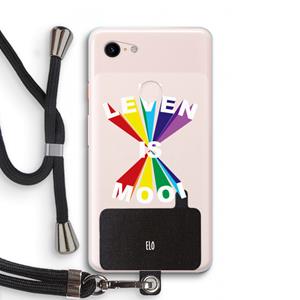 CaseCompany Het Leven Is Mooi: Pixel 3 XL Transparant Hoesje met koord