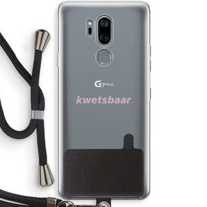 CaseCompany kwetsbaar: LG G7 Thinq Transparant Hoesje met koord