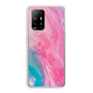 CaseCompany Roze explosie: Oppo A94 5G Transparant Hoesje