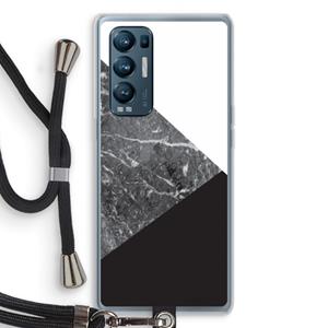 CaseCompany Combinatie marmer: Oppo Find X3 Neo Transparant Hoesje met koord