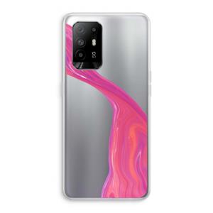 CaseCompany Paarse stroom: Oppo A94 5G Transparant Hoesje