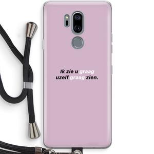 CaseCompany uzelf graag zien: LG G7 Thinq Transparant Hoesje met koord