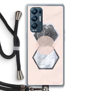 CaseCompany Creatieve toets: Oppo Find X3 Neo Transparant Hoesje met koord