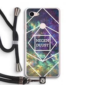 CaseCompany Negenduust ruimte: Pixel 3 XL Transparant Hoesje met koord
