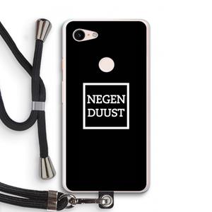 CaseCompany Negenduust black: Pixel 3 XL Transparant Hoesje met koord